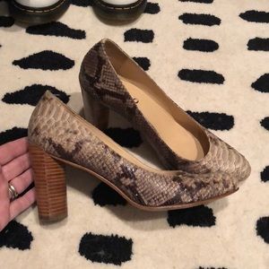 Boutique 9 Snakeskin Leather High Heels Shoes 7.5 - image 1